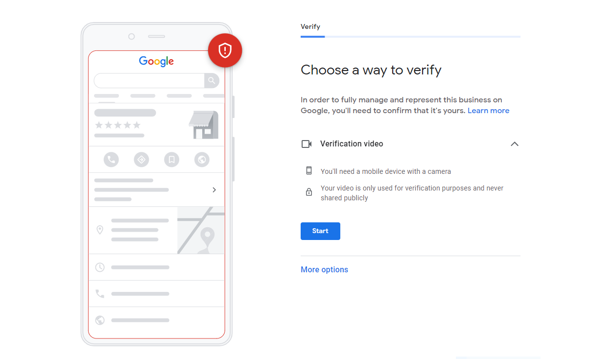 Google my business cardiff how Google verify